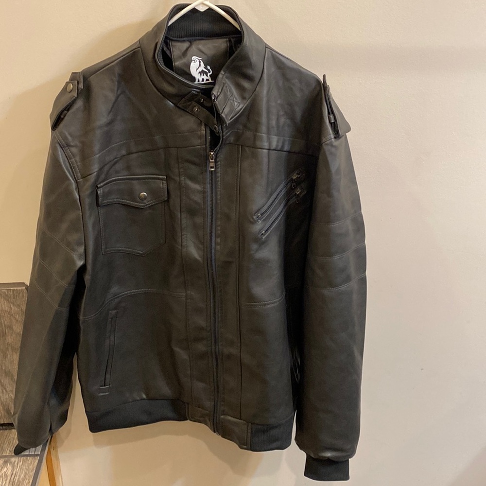3 XL Greenish Pleather Jacket